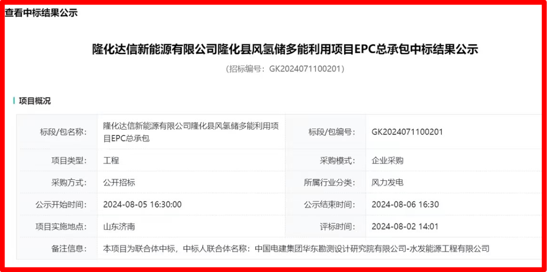 水發(fā)工程成功中標150MW隆化縣風氫儲多能利用項目EPC工程